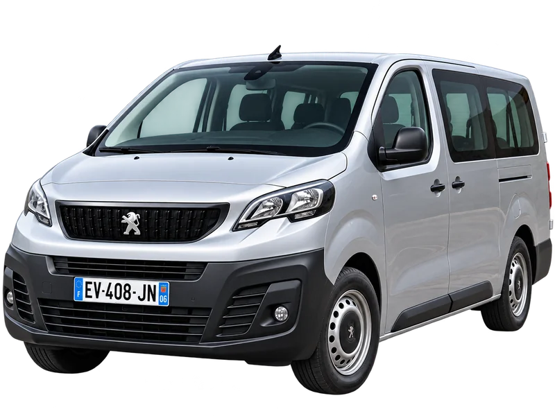 Le Peugeot Expert gris 9 places, véhicule LOTI de SAS Seranto